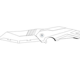 现代金属匕首su模型