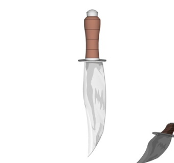 现代水果刀su模型