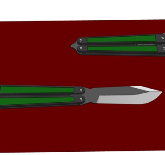 现代折叠刀su模型