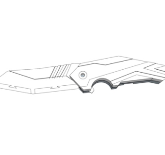 现代折叠刀su模型