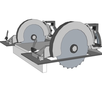 现代切割机su模型