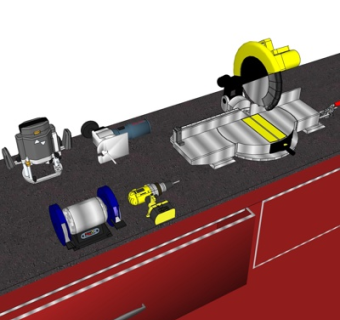 现代切割机su模型