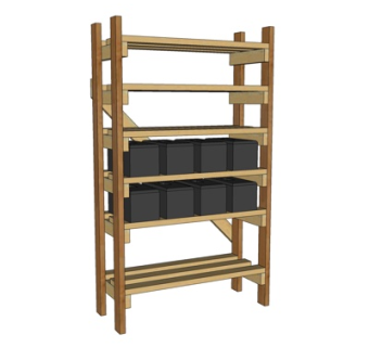 现代储物架su模型