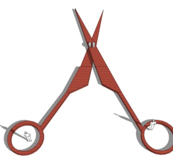 现代剪刀su模型