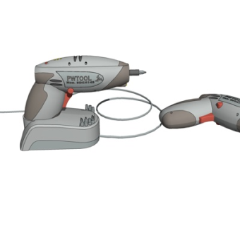 现代电动螺丝刀su模型