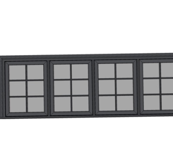 现代窗户su模型