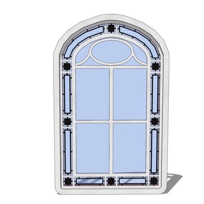 欧式窗户su模型