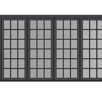 现代窗户su模型