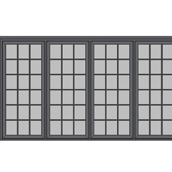 现代窗户su模型