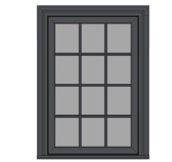 现代窗户su模型