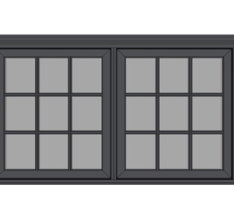 现代窗户su模型