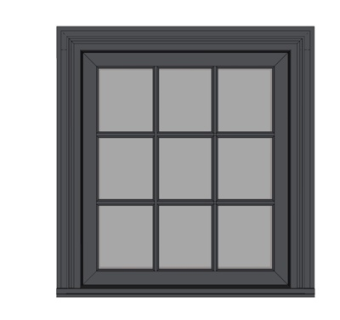 现代窗户su模型