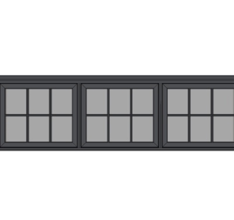 现代窗户su模型