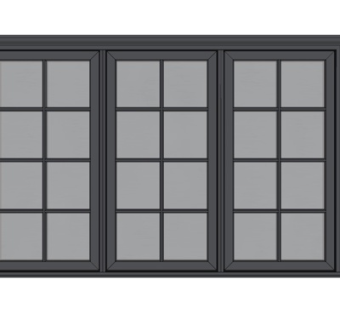 现代窗户su模型