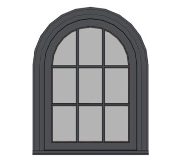 现代窗户su模型