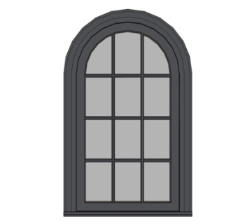 现代窗户su模型