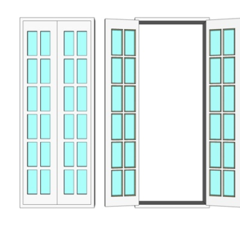 现代窗户su模型