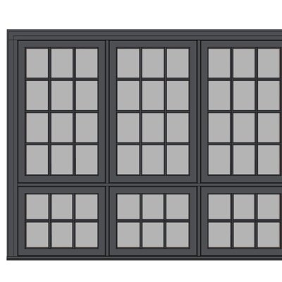 现代窗户su模型