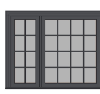 现代窗户su模型