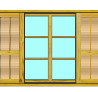 美式窗户su模型