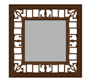 中式窗花su模型