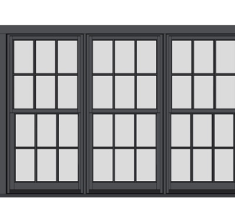 现代窗户su模型