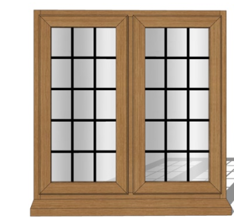 现代窗户su模型