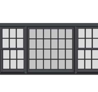 现代窗户su模型