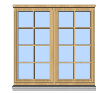 现代窗户su模型