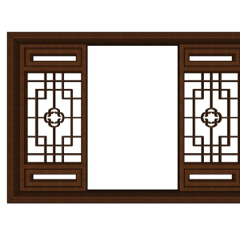 中式窗花su模型