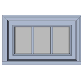 现代窗户su模型