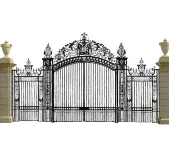 欧式铁艺花园大门su模型