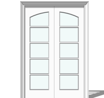 简欧不锈钢玻璃门su模型