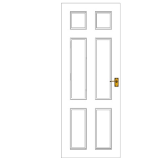 简欧房门su模型