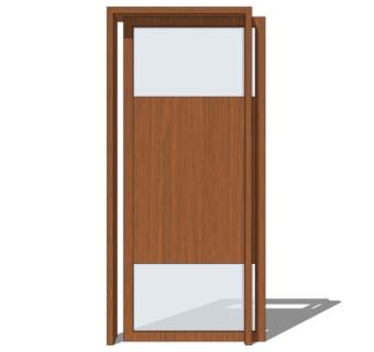 现代防火门su模型