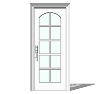 简欧卫生间门su模型