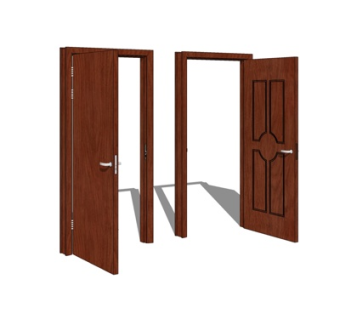 简欧房门su模型