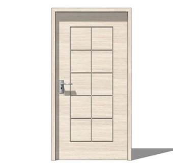 现代房门su模型