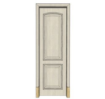 简欧房门su模型