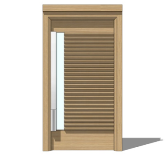 新中式房门su模型