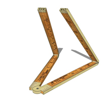 现代实木量尺su模型