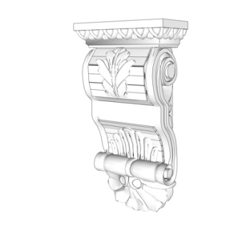 欧式石膏雕花su模型