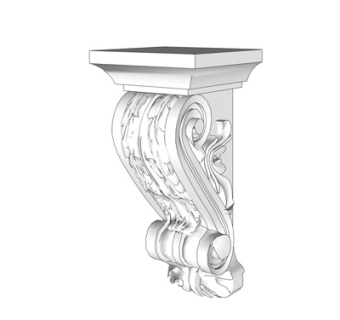 欧式石膏雕花su模型