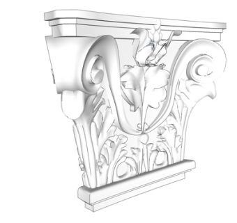 欧式石膏雕花su模型
