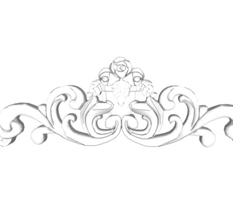 欧式石膏雕花su模型