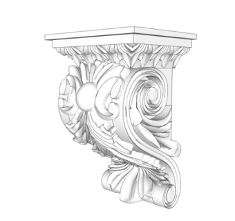 欧式石膏雕花su模型