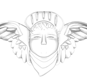 欧式天使雕花su模型