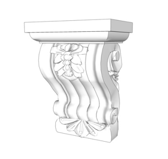 欧式石膏雕花su模型