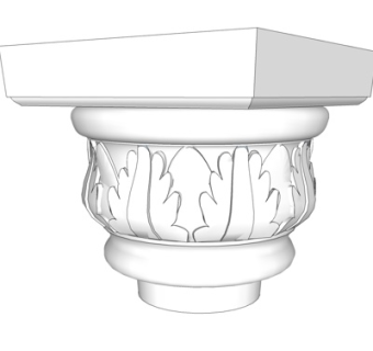 欧式石膏雕花su模型