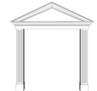 欧式门头构件su模型